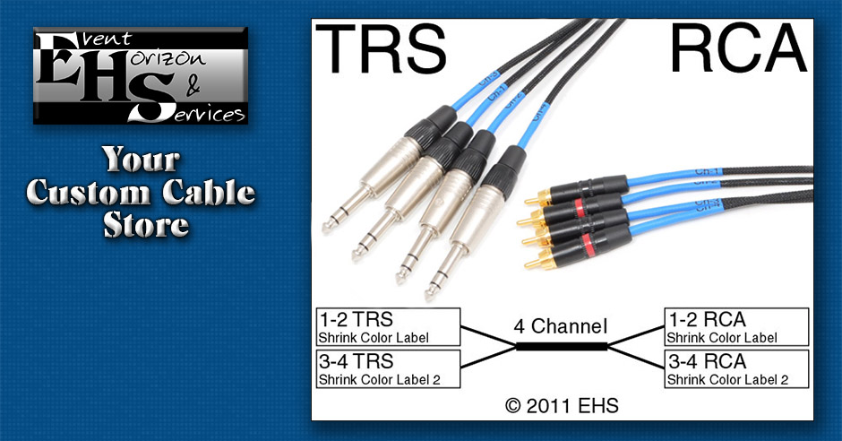 Mogami 2931 4 channel RCA M to TRS 1/4