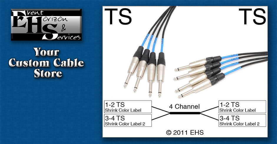 Mogami 2931 4 channel TS to TS 1/4