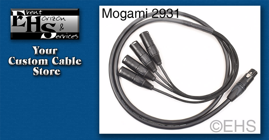 Mogami 2931 4 channel 10 pin XLRF to 4 XLRM snake- Event Horizon &