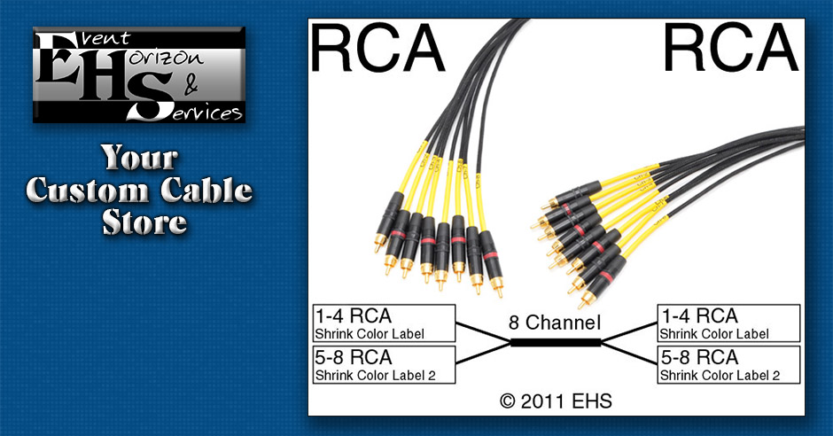 Mogami 2932 8 channel RCA-M to RCA-M snake- Event Horizon & Services