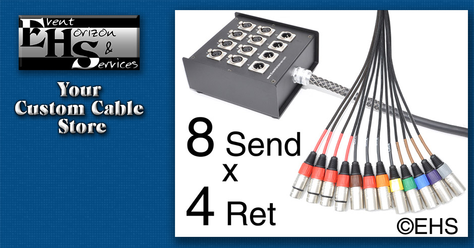 Mogami 2933 8 Ch x 4 Ret Stage Snake 8x4- Event Horizon & Services