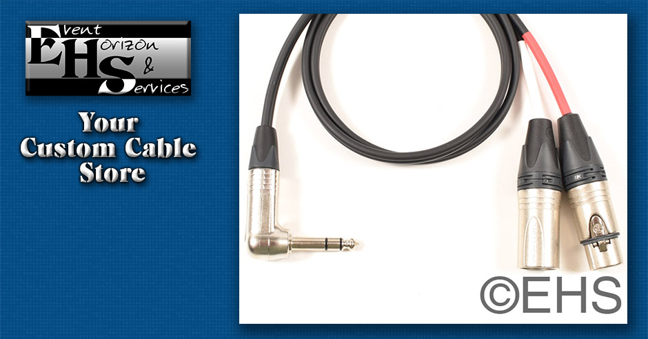 Mogami 2528 Insert Cable with XLRs and Right Angle TRS- Event Horizon