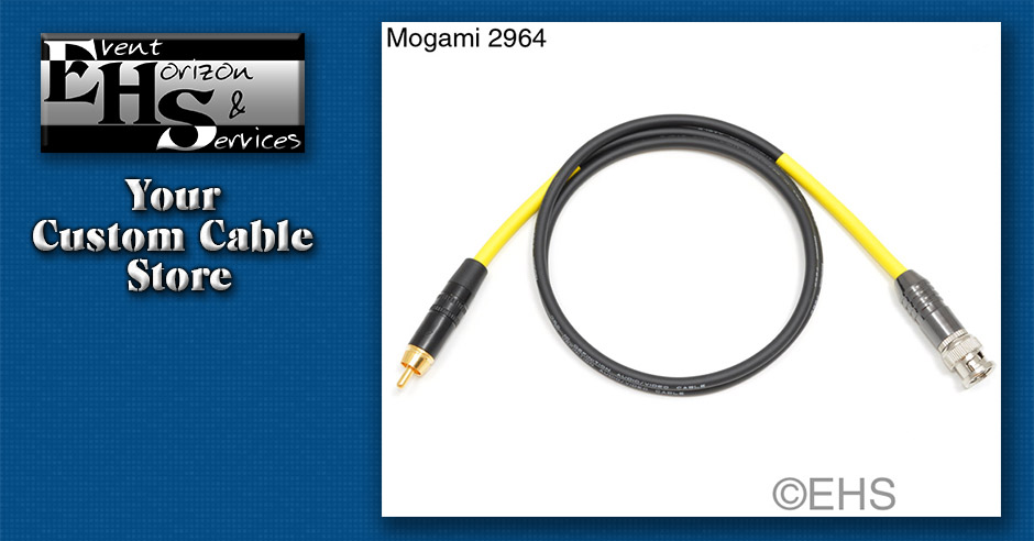 4.92 ft / 1.5 m Mogami 2964 Digital Coaxial Cable 75 Ohm S/PDIF Canare Gold RCA HiFi 
