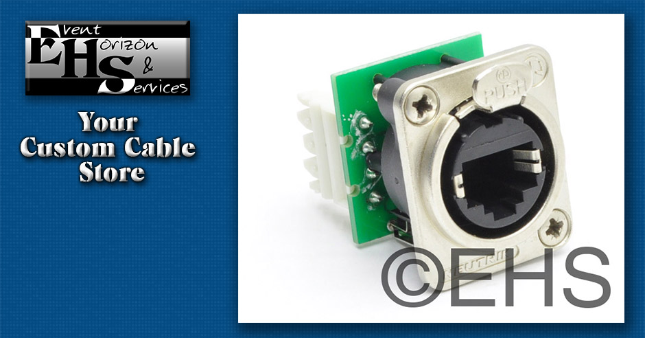 オニコンブ Neutrik NE8FDV-Y110 EtherCON Panel 110 Punchdown Nickel- Event Horizon