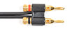 Speaker Cable End A: Dual Gold Banana - Black (.75in spacing) (+$11.60)