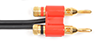 Speaker Cable End A: Dual Gold Banana - Red (.75in spacing)