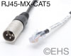 DMX 3 pin XLR Male to RJ-45 Adapter, EHS-Built