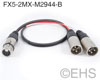 Mogami 2944 5 pin XLR-F to Dual XLRM cable with Sleeving, EHS-Built