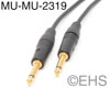 Mogami 2319 Unbalanced line cable 1/4" TS 3 Ft, EHS-Built