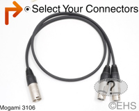 Specialty Y, XLR Male to selection, Mogami 3106, EHS-Built