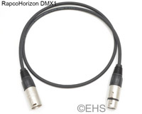 RapcoHorizon DMX1- DMX 3 Pin Lighting Control Cable 2 Ft, EHS-Built