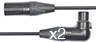 XLR Connector Options (5M-2_3F): Gold: Straight Male (XX) -- Right Angle Female (+$24.49)