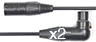 XLR Connector Options (5M-2_3F): Gold: Straight Male (C) -- Right Angle Female (RX) (+$26.53)