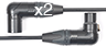 XLR Connector Options (5F-2_3M): Gold: Right Angle Male (RX) -- Right Angle Female (RX) (+$36.34)