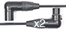 XLR Connector Options (5M-2_3F): Gold: Right Angle Male (RX) -- Right Angle Female (RX) (+$35.20)