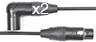 XLR Connector Options (5F-2_3M): Gold: Right Angle Male (RA) -- Straight Female (XX) (+$28.27)