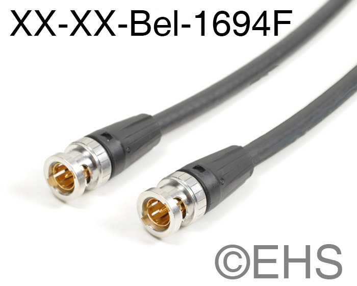 US MADE HD SDI Video Belden 1694F Flexible RG-6 Cable BNC Male to BNC Male 200ft 