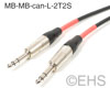 Canare L-2T2S Top Grade Balanced Line Cable 1/4" TRS 12 Ft, EHS-Built