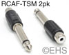 Adapter RCA Female to 1/4" TS Male-- 2 Pack