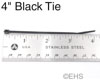 4" Wire Tie Pack of 100-- Black