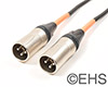 EHS PRO-DMX1, 3 Pin Male to 3 Pin Male XLR DMX Turnaround, EHS-Built