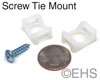 Screw-Down Tie Mount Pack of 10 with Screws
