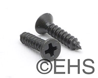 EHS #4 x .5" Phillips Flat Head Sheet Metal Screw Black - 10 Pack