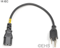 IEC Power cord 1ft