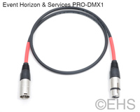 EHS PRO-DMX1, 5 Pin Male to 3 Pin Female XLR Control Cable, EHS-Built