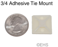 3/4" Adhesive Tie Mount Pack of 10