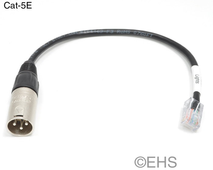 EBXYA DMX XLR 3 Pin to RJ45 Y Splitter Cable 1 Pair of RJ45 to Dual XLR Male & Dual Female Cable 3 Feet
