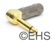 G&H Plugs RF2PBGG375 TS 1/4" Black/Gold Right Angle .375 Entry