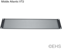 Middle Atlantic VT2 2 Space (3 1/2") Vent Rack Panel, 63% Open Area