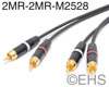 Mogami 2528 Dual RCA cable 2 Ft, EHS-Built