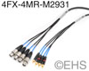 Mogami 2931 4 channel RCA M to XLRF snake, EHS-Built
