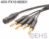 Mogami 2931 4 channel 10 pin XLRF to selection snake, EHS-Built