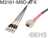 Mogami 3161 AES/EBU 4 line XLRF to Male 9 pin D-Sub In snake, EHS-Built