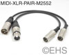 Mogami 2552 MIDI to XLR Adapter Pair, EHS-Built