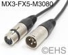 Mogami 3080- 3 Pin Male to 5 Pin Female XLR Control Cable, EHS-Built