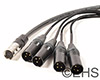 Mogami 2931 4 channel M16 12-pin Female to 4-XLRM snake, EHS-Built