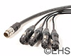 Mogami 2931 4 channel M16 12-pin Male to 4-XLRF snake, EHS-Built