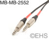 Mogami 2552 balanced line cable 1/4" TRS: Select-A-Length, EHS-Built
