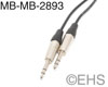 Mogami 2893 Quad Balanced line cable 1/4" TRS 8 Ft, EHS-Built