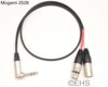 Mogami 2528 Insert Cable with XLRs and Right Angle TRS