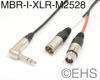Mogami 2528 Insert Cable with XLRs and Right Angle TRS, EHS-Built