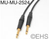 Mogami 2524 Top grade Unbalanced cable 1/4" TS 2 Ft, EHS-Built