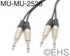 Mogami 2528 - 2 Channel Unbalanced Line Cable 1/4" TS 20 Ft, EHS-Built