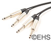 Mogami 2528 - 2 Channel Unbalanced Line Cable 1/4" TS 30 Ft, EHS-Built