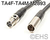 Mogami 2893 TA4F to TA4M Extension Cable, EHS-Built