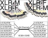 Mogami 2936 24 Channel XLR-M XLR-F to XLR-F XLR-M snake, EHS-Built